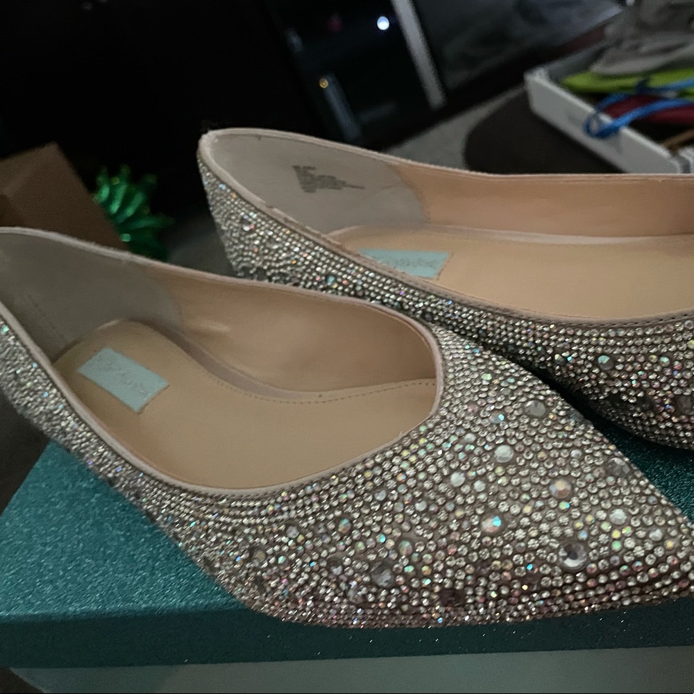 Betsey Johnson Blue Wedding Flats
